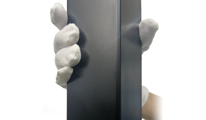 MSTP pillar filling cast iron powder inside.